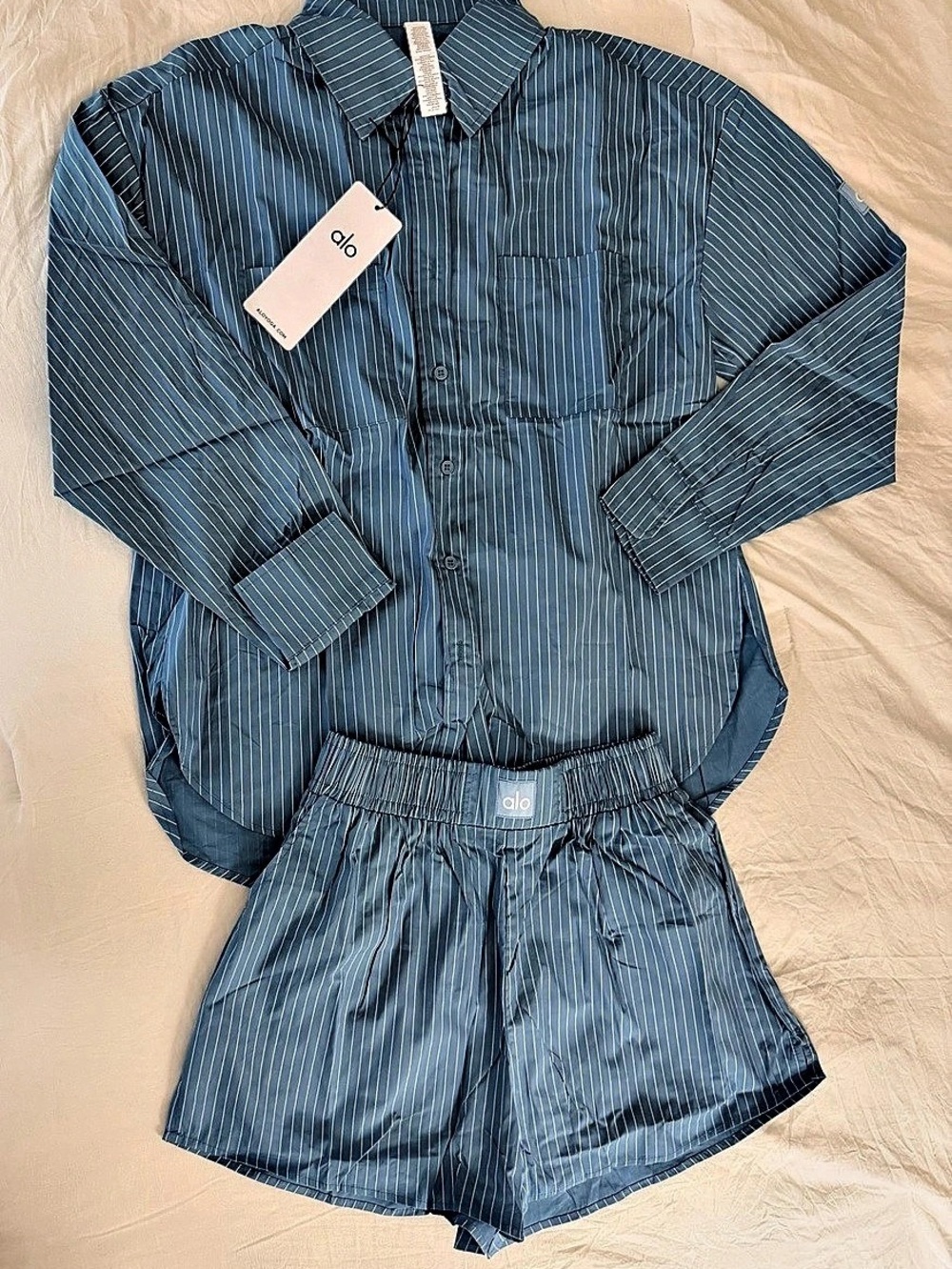 alo Kids Blue Striped Matching Set NWT